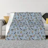 Blankets The Border Terrier Throw Blanket Baby Flannel Fabric Thin Cosplay Anime