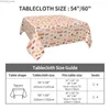 Table Cloth Cupcake Tablecloth Cake Orange Table Cloth Polyester Waterproof Tablecloth for Kitchen Dining Room Square 60x60 Y240401