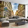 Sfondi Wellyu Papel De Parede Carta da parati personalizzata Bella fantasia Città europea Strada cittadina Murale TV Sfondo