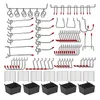 114st/140st Metal Pegboard Hooks Pegs Board Organizer Sortment Kit Peg Locks Garage Work Shop Storage Hanging Applications