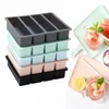 Moldes de cozimento Ice Maker Food Grade Silicone Cubes Mold Long Cube Tray 4 Grades Reusable Mold BPA Free