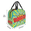 Gioco caldo Bingo Lunch Bag Dispositivo di raffreddamento a tenuta termica Lunch Box isolato per le donne Bambini Scuola Beach Cam Travel Food Tote Borse w9yQ #