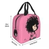 Mafalda avec chemise de nuit Quino Argentine Carto Sac à lunch isolé Sac thermique Réutilisable Fourre-tout Boîte à lunch Sac de nourriture Pique-nique scolaire 83Q0 #