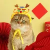 Vêtements pour chiens Chapeau pour animaux de compagnie réglable Dragon chinois pour les décorations de festival Célébration de l'année Chapeaux à lacets mignons