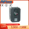 SICAK! 0.75kW/1.5kW/2.2kW Tek Fazlı İnvertör Çıkışı 1-Faz VFD Frekans Dönüştürücü Ayarlanabilir Hız 220V