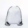 DrawString ryggsäckväska med reflekterande strip sträng ryggsäck canch säckar väska bulk för skolyoga sport gym reser 403h#