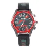 Recycelte Rohstoffe Outdoor-Sport-Tarnuhren Freizeit-Mode-Silikon-Herren-Quarz-Moisanit-Uhr