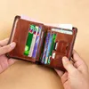 billeteras de cuero genuinas de alta calidad Guardia Símbolo Civil Impresión Topicapiés de tarjeta corta Purso Luxury Brand Male Wallet T8MV#