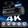 Câmera Wi -Fi de Dash Cam 4K para carro de carro 24h Monitor de estacionamento DVR Para Coche Mini Kamera Samochodowa Requestrator Registrador de vídeo