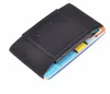 Men de crédit Carte d'identité Holder Slim Wallet Mini Pocket en cuir authentique Couture à la main Couture noire E1QK #