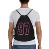 Numero #97 Sports Jersey Athlete Fan Pink Black Lu borse da colastro palestra sacca calda leggero c0po #