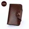 Echt lederen unisex Busin -kaarthouder Wallet Bank Credit Card Case ID Holder Bag Men Women Cardholder Minimalistische portemonnee U2WN#