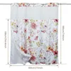 Shower Curtains Hook Free Curtain Waterproof Bathroom With Snap-in Liner Decorative Floral Bath Washable