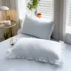 Small Fresh Lace Air Conditioner Quilt Printing Cotton Quilted Bed Linen Bedspread on Comforter Adults Children Blanket Bedding 240318