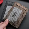 Męskie szczupłe minimalistyczne portfele kieszonkowe FRT RFID Uchwyt karty kredytowej przenośne skórzane portfele U1LB#
