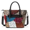 Bolsa de ombro estilo italiano patchwork couro genuíno bolsa feminina ombro para meninas femininas 2024 camada superior bolsa crossbody