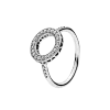 925 Silver Women's Ring Fashion Ring Zircon Sparkling Wishbone Princess