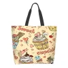 cupcakes Of Coffee And Lollipops Tote Bags for Women Reusable Grocery Bags Large Shop Bags 69bI#