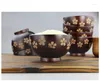 Bowls 1PC Healthy Serving Bowl Jujube Wood Decorative Nature Cherry Blossoms Printed Rice LC 014