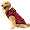 Одежда для собак, осенне-зимняя одежда, лабрадор, средний, большой, клетчатая двуногая куртка для домашних животных, самоедская хаски, Ropa Para Perro, куртки