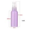 Garrafas de armazenamento 50ml doces cor plástico recarregável garrafa viagem portátil vazio perfume spray para mulheres recipientes cosméticos