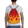 Red Hot Fire Racing Flames TrawString Sac à dos Sac de sport pour femmes Men Training Sackpack G1SX #