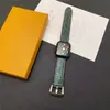 Mode präglade lädermönsterband Deluxe Wristband WatchBands Watch Straps 38mm 40mm 41mm 42mm 44mm 45mm 49mm For Smart Watches Series 9 8 7 6 5 4 3 Band 76236
