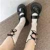 Women Socks Retro Sweet Lolita Calf Girls JK Bowknot Hollow Stockings Black White Ruffle Sock Personality Spets Hosiery