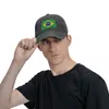 Gorras de bola Bandera de Brasil Denim Gorra de béisbol Tenis brasileño Trucker Hat Verano Casual Masculino Cool