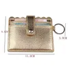 new Arrival High Quanlity Simple Bright PU Leather Casual Card Holders Women PU Zipper Change Purse Girls Mini Key Card Bag Gift V8X3#