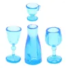 Garden Decorations 4 Pcs Micro Landscape Decoration Plastic Cups Miniature For Dolls House Faux Glass