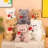 Hurtownia urocza róża niedźwiedzia Plush Toys Walentynkowe Dekoracja pokoju prezentowego