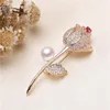 Brosches meibapj 9-10mm stora naturliga halvt pärlblomma corsage brosch mode tröja smycken för kvinnor