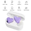 Cuffie Auricolari wireless a forma di cuore Auricolari TWS Cuffie compatibili con Bluetooth Moda da donna Cuffie da gioco per studenti Regalo per ragazza