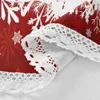 Nappe de table Arbre de Noël Renne Traîneau Nappe Flocons de neige d'hiver Noël Santa Table ronde Couverture Tissus Lavable Polyester Table Décor Y240401