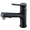 Bathroom Sink Faucets Matte Black Cylindrical Basin Faucet Pulls Out 360 Rotating And Cold Water Mouthwash