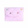 Portefeuille pour femmes matelassé rose Porte-monnaie pour femmes, joli portefeuille pour femmes Pentag Star en métal multicolore A7iC #