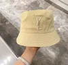 Luxury Bucket Hat Mens Women Designers Cap Classic Letter Brodery Casquette Cotton Unisex Sun Hat 6 Färger