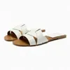 Sandaler Traf Women White Designer Flat Bottom Slippers Women's Summer Woven Bekväma COUMMAN 2024