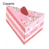 Presentförpackning 50 st. Partihandel triangelkakaformad födelsedagsfest kreativ låda i lager rosa söt godisbord