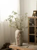 Mottled Retro Chinese Style Decorative Ornaments Flower Arrangement Water Culture Ceramic Vase 240325