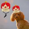 Abbigliamento per cani Cappello per animali facile da indossare Adorabile corona re per cani Taglia regolabile Copricapo morbido Cosplay carino