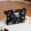 DJDF Sac de cosmétique pour femmes Vintage Black Background Fr Skincare Product Rangement Sac Portable Travel Toitrage Sac Coin Purse N4G9 #