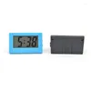 Horloges de table Bureau Horloge numérique Écran LCD Support auto-adhésif Voiture Plastique Mini Triangle temporel