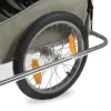 Sattel Doppelfahrradanhänger, 16 Zoll großes Wheel Kinderwagen, zwei Sitzkinder -Fahrradwagen mit Stahlrahmen grau/rote Farbe
