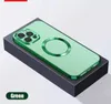 Étui de protection souple magnétique en TPU pour iphone 13, magsafe, galvanisé avec film d'objectif, filet anti-poussière