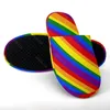 Pantoufles LGBT Pride Flag (11) en coton chaud pour hommes et femmes, semelles épaisses et douces, chaussures moelleuses antidérapantes, claquette d'intérieur