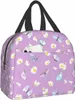 Daisy Frs Butterfly Purple Sac à lunch Voyage Travail Bento Cooler Réutilisable Fourre-tout Boîtes de pique-nique Sacs isolés pour femmes t750 #