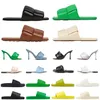 35-45 Designer Lido Slider Sandales Femme Pantoufles Plage Diapositives Plat Caoutchouc Chaussure Tongs pour Hommes Femmes Vert Toe Résistant à l'usure sandale Slipper Top