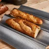 NONSTICK BREAD PANS BAKING TRAY 234 LOAF Baguette Mold Loaves Wave Baker Pan Bakeware 240328